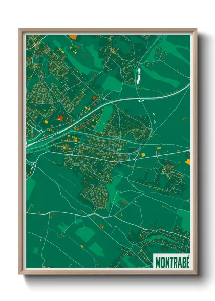 Une affiche de carte sur Montrabé