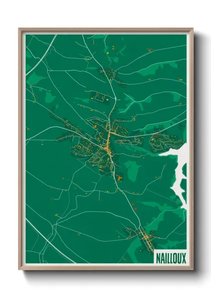 Une affiche de carte sur Nailloux