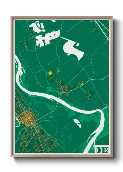 Une affiche de carte sur Ondes