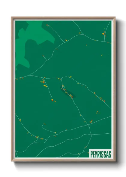 Une affiche de carte sur Peyrissas