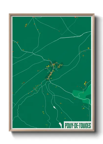 Une affiche de carte sur Pouy-de-Touges