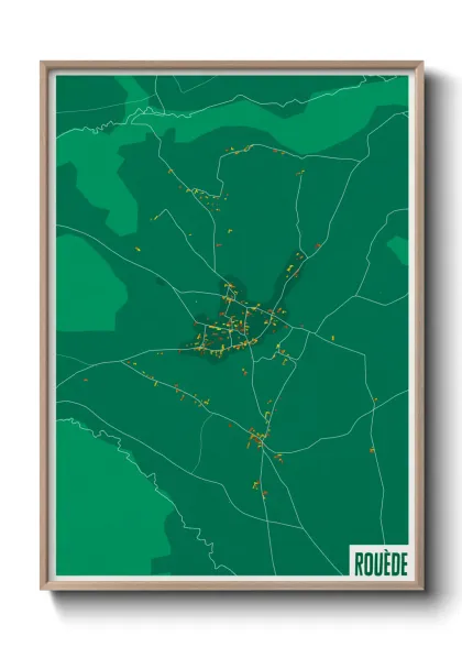 Une affiche de carte sur Rouède