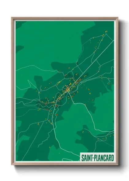 Une affiche de carte sur Saint-Plancard