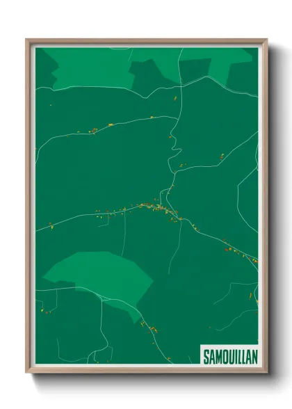 Une affiche de carte sur Samouillan