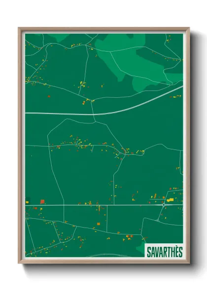 Une affiche de carte sur Savarthès
