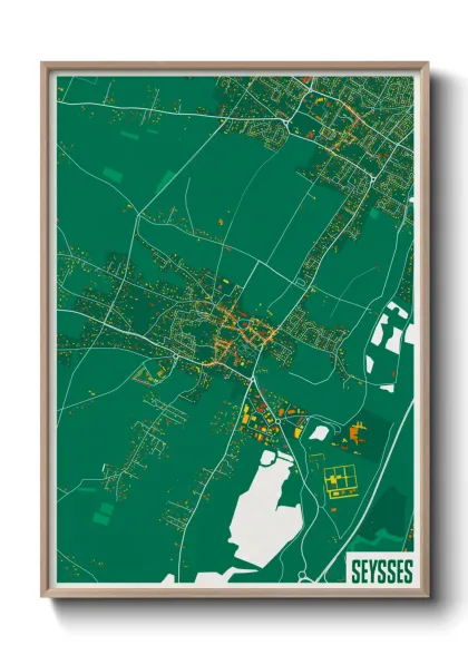 Une affiche de carte sur Seysses