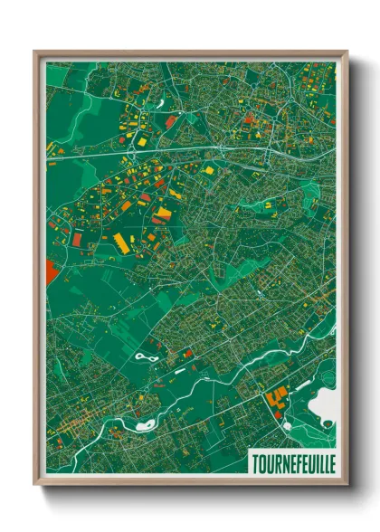 Une affiche de carte sur Tournefeuille