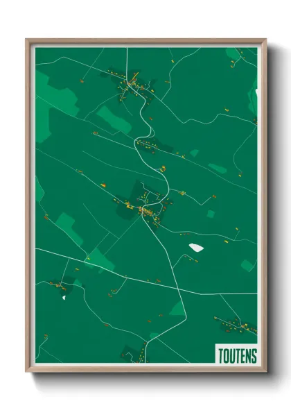 Une affiche de carte sur Toutens