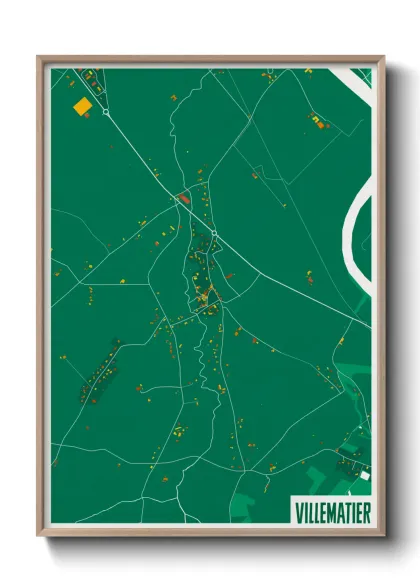 Une affiche de carte sur Villematier