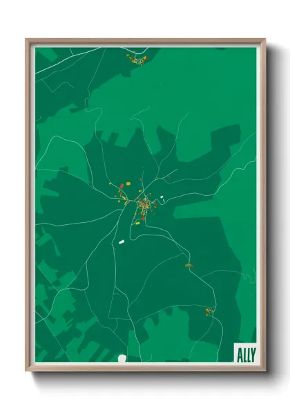 Une affiche de carte sur Ally