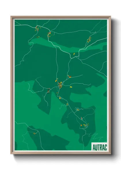 Une affiche de carte sur Autrac