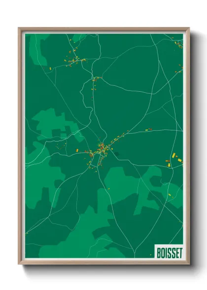 Une affiche de carte sur Boisset