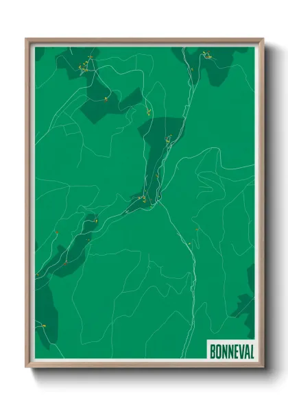 Une affiche de carte sur Bonneval
