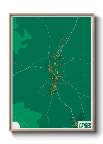 Une affiche de carte sur Cayres