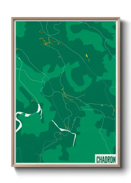 Une affiche de carte sur Chadron