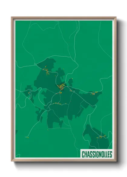 Une affiche de carte sur Chassignolles