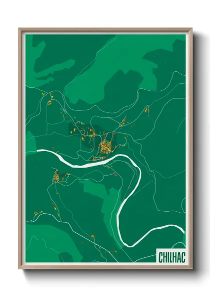 Une affiche de carte sur Chilhac