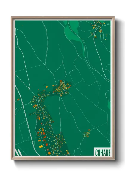 Une affiche de carte sur Cohade