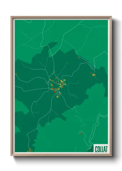 Une affiche de carte sur Collat