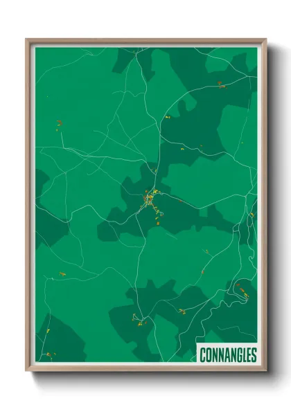 Une affiche de carte sur Connangles