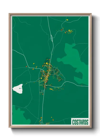Une affiche de carte sur Costaros