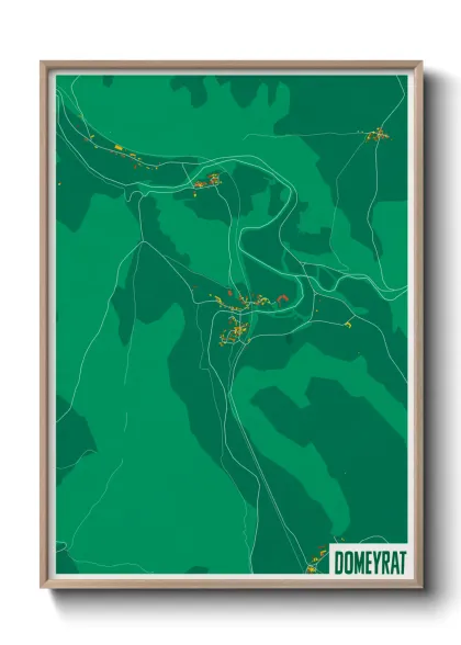 Une affiche de carte sur Domeyrat