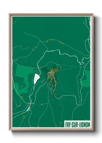 Une affiche de carte sur Fay-sur-Lignon