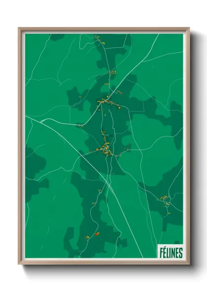 Une affiche de carte sur Félines