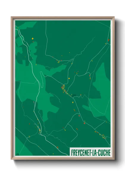 Une affiche de carte sur Freycenet-la-Cuche