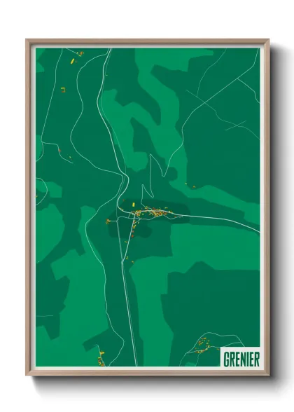 Une affiche de carte sur Grenier