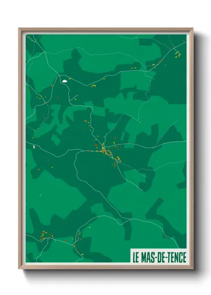 Une affiche de carte sur Le Mas-de-Tence