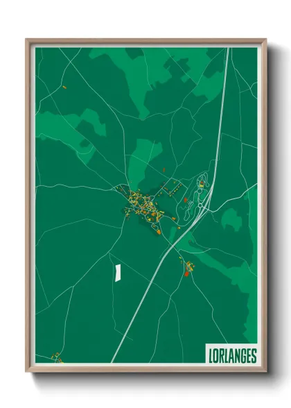 Une affiche de carte sur Lorlanges