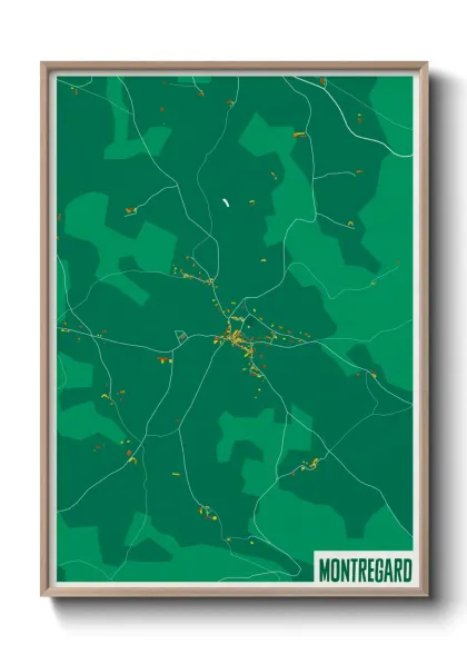 Une affiche de carte sur Montregard