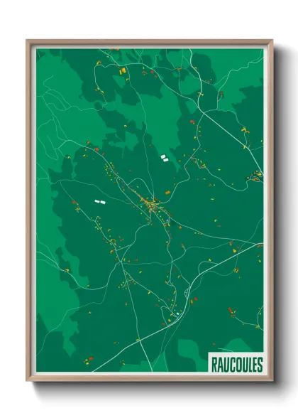 Une affiche de carte sur Raucoules