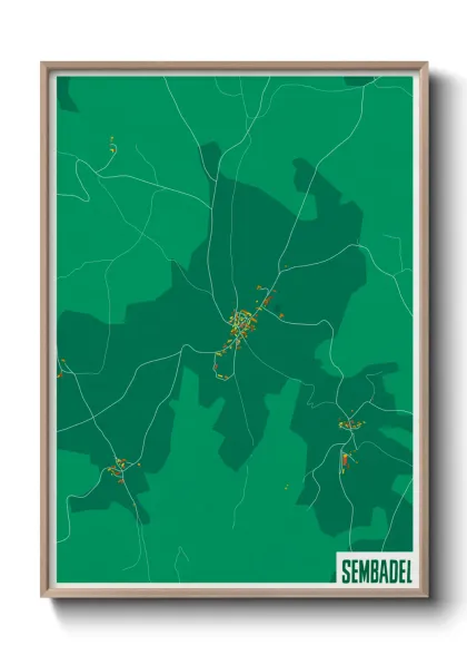 Une affiche de carte sur Sembadel