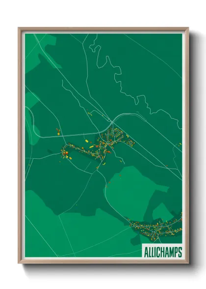 Une affiche de carte sur Allichamps