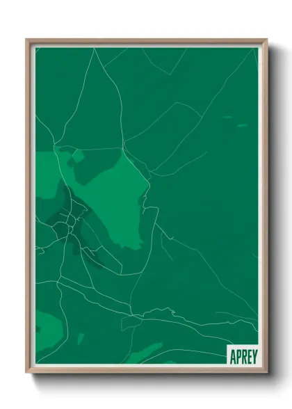 Une affiche de carte sur Aprey