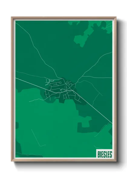 Une affiche de carte sur Biesles