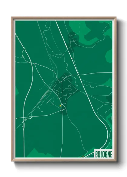 Une affiche de carte sur Bologne