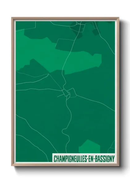 Une affiche de carte sur Champigneulles-en-Bassigny