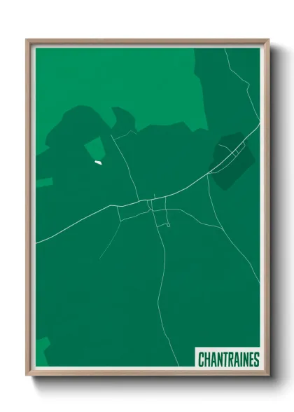 Une affiche de carte sur Chantraines