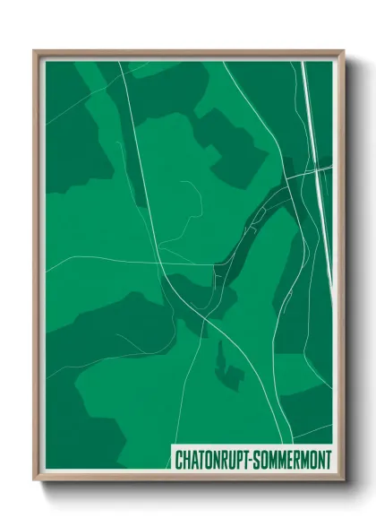 Une affiche de carte sur Chatonrupt-Sommermont