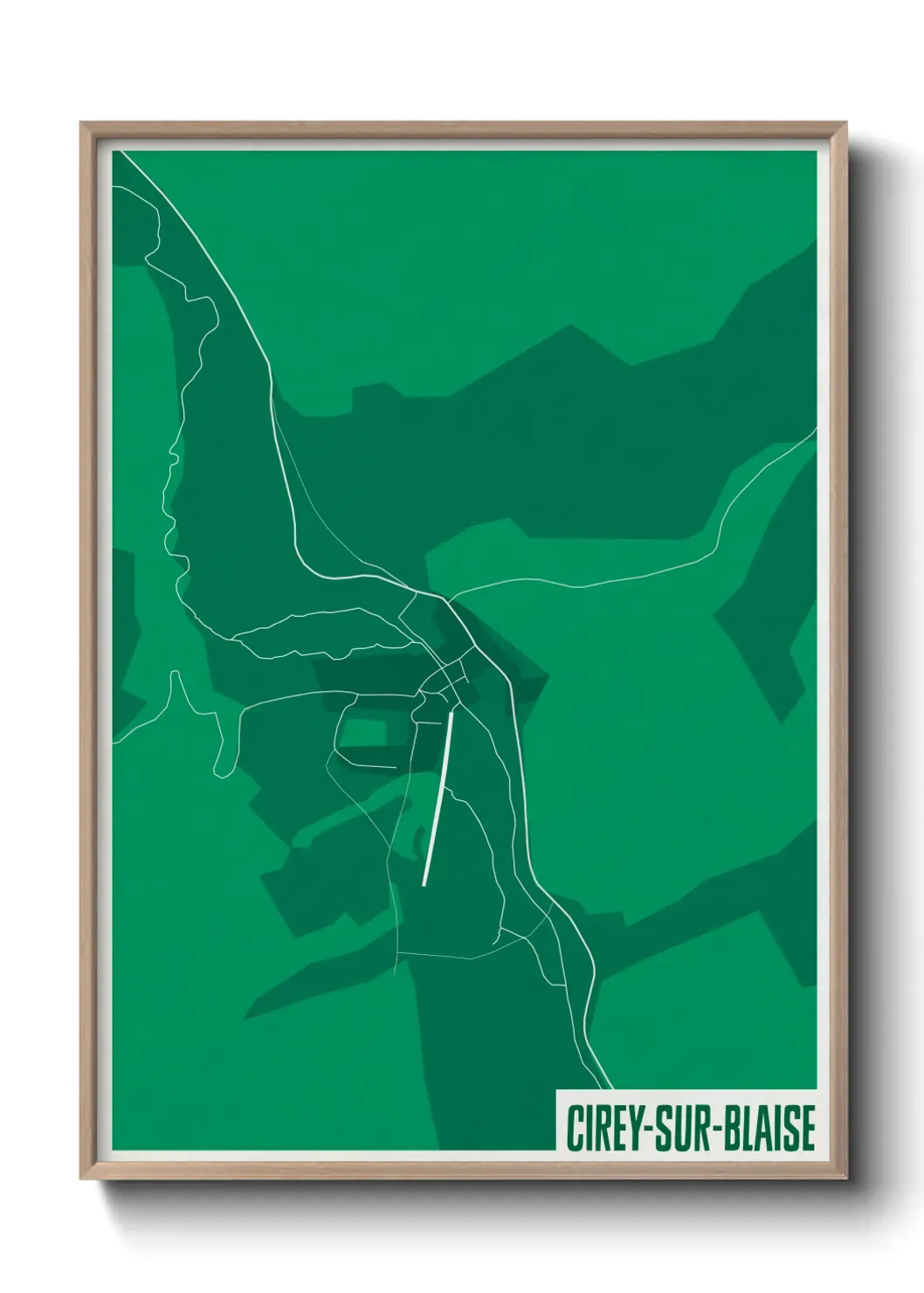 Un poster carte Cirey-sur-Blaise