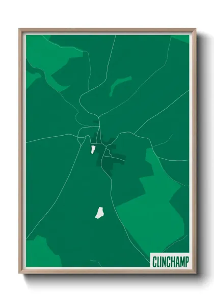 Une affiche de carte sur Clinchamp