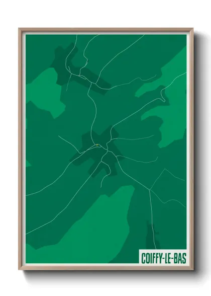 Une affiche de carte sur Coiffy-le-Bas