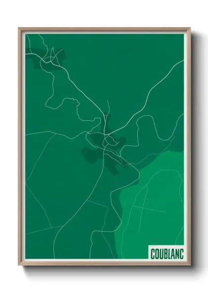 Une affiche de carte sur Coublanc