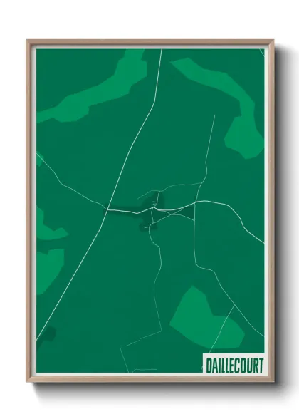Une affiche de carte sur Daillecourt