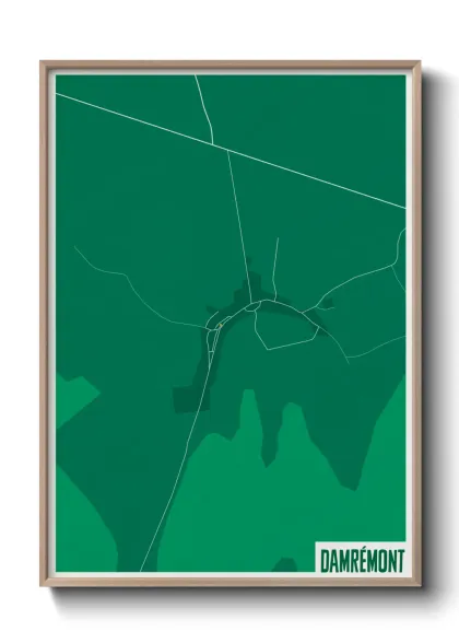 Une affiche de carte sur Damrémont