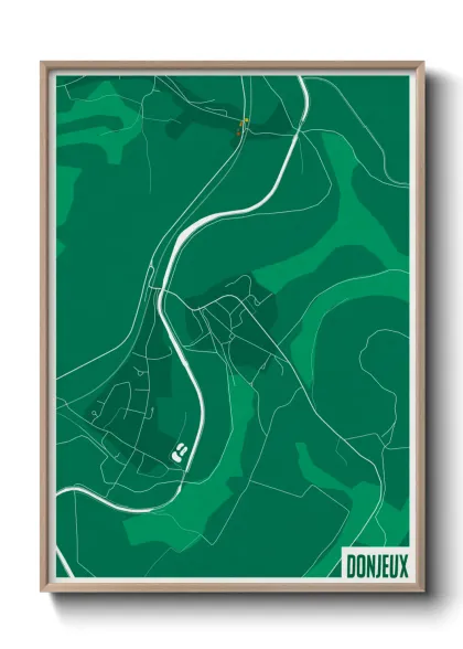 Une affiche de carte sur Donjeux