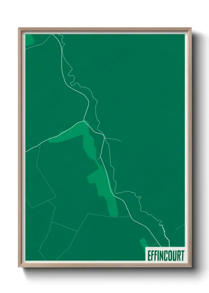Une affiche de carte sur Effincourt